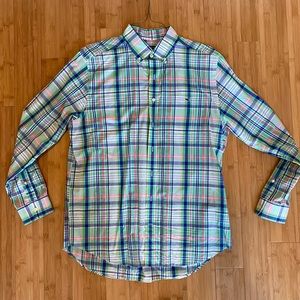 Vineyard Vines Slim Fit Plaid Tucker Shirt - Sz L